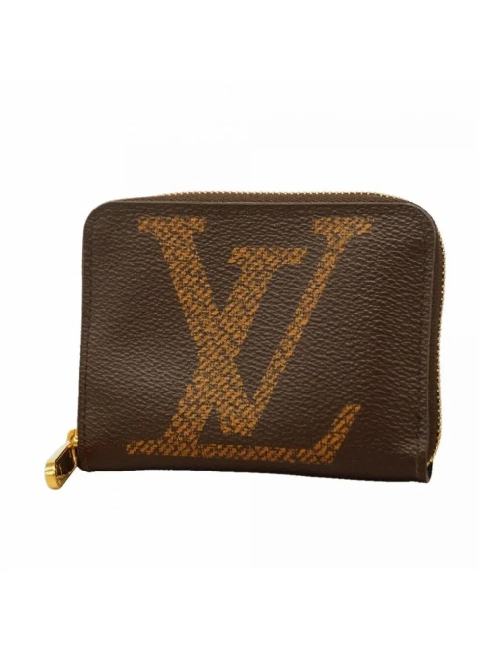 Louis Vuitton Coin Case Monogram Giant Zippy Purse Brown